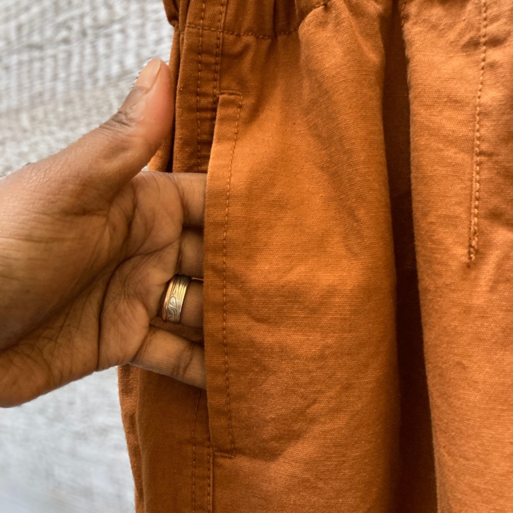 Propaganda | Cotton Paperbag Pants - L, Rust Orange - Picture 7 of 15